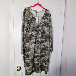 Camouflage Long Sleeve Dress